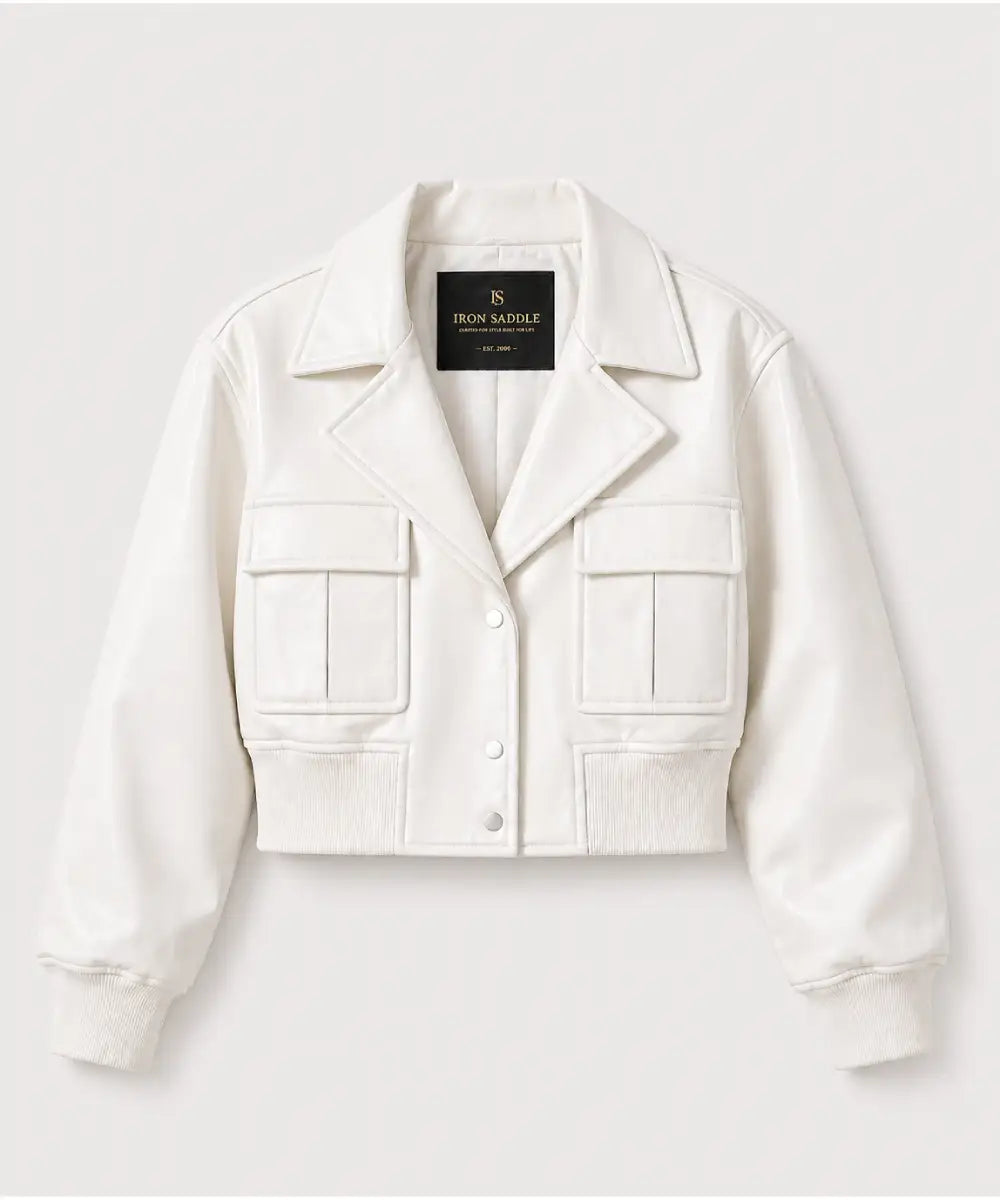 BoucleCroppedJacketinWhite
