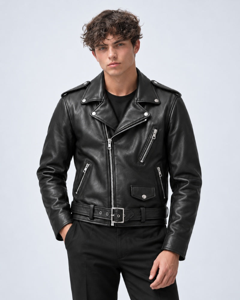 Ravelle Black Leather Double Rider Jacket – Iron Saddle