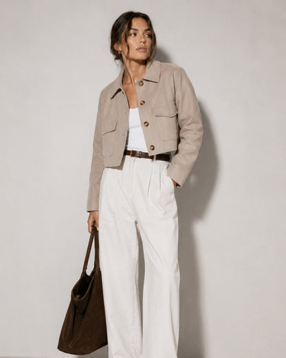 BeigeBravaCropJacket