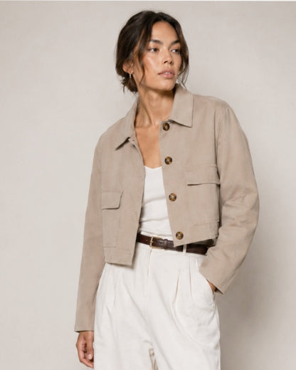BeigeBravaCroppedJacket