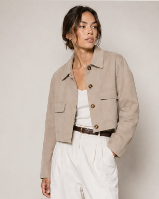 BeigeBravaCroppedJacket