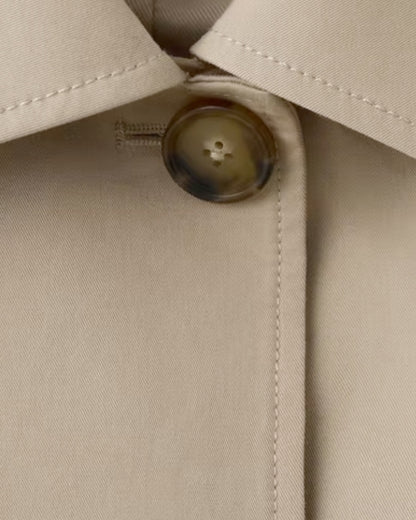 BeigePocketDetailingCropTailoredBravaCottonpocketsJacket