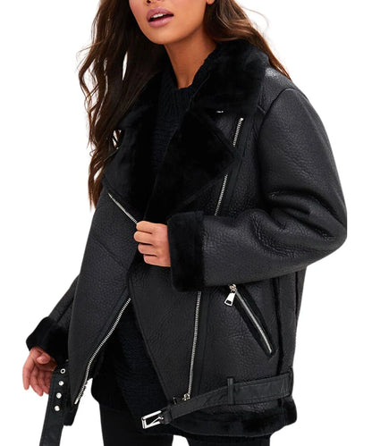 Black Aviator Jacket Women