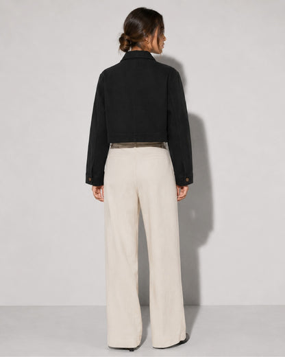 BlackBravaCropJacketforwomen