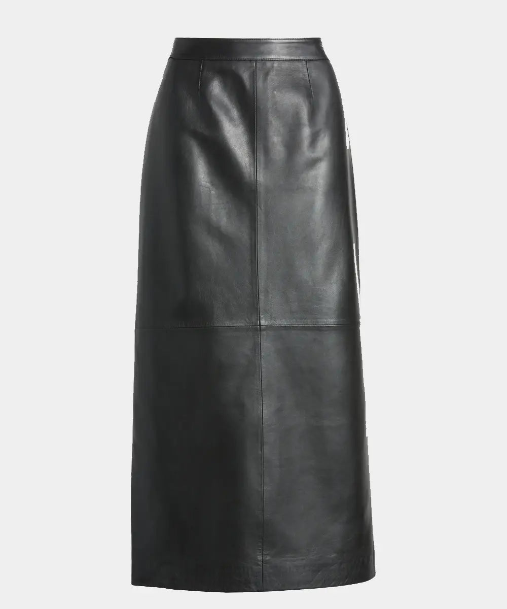 BlackFauxPencilSkirt