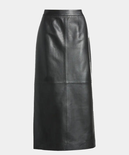 BlackFauxPencilSkirt