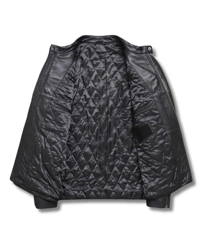 Black Motorcycle Leather Jacket For Men
