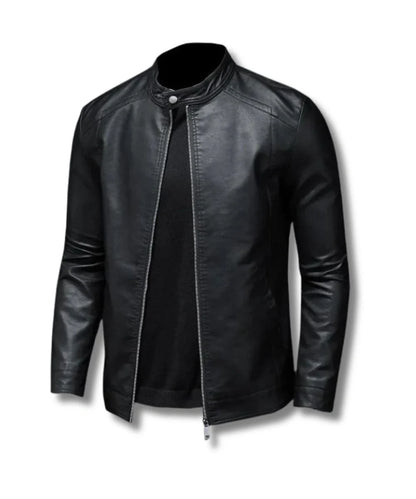 Black Leather Jacket Plain