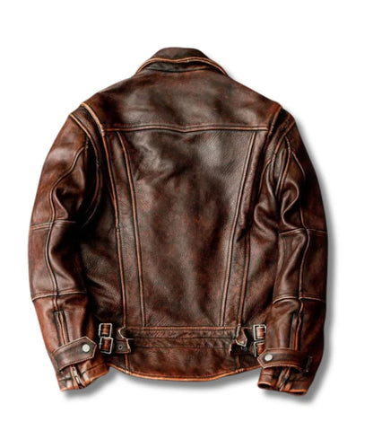 Brown Leather Jacket Plain