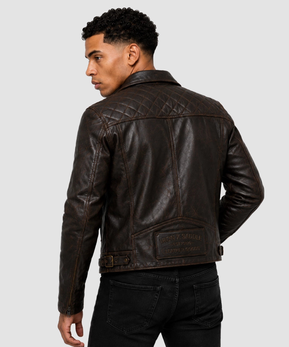 CoffeeBrownVintageLeatherJacket