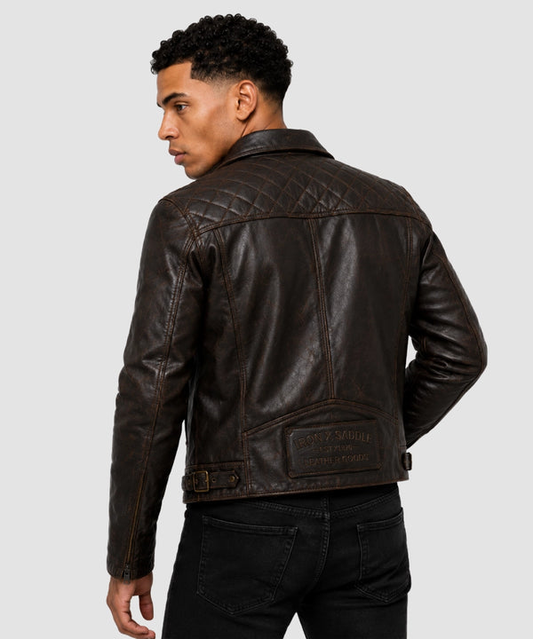 CoffeeBrownVintageLeatherJacket