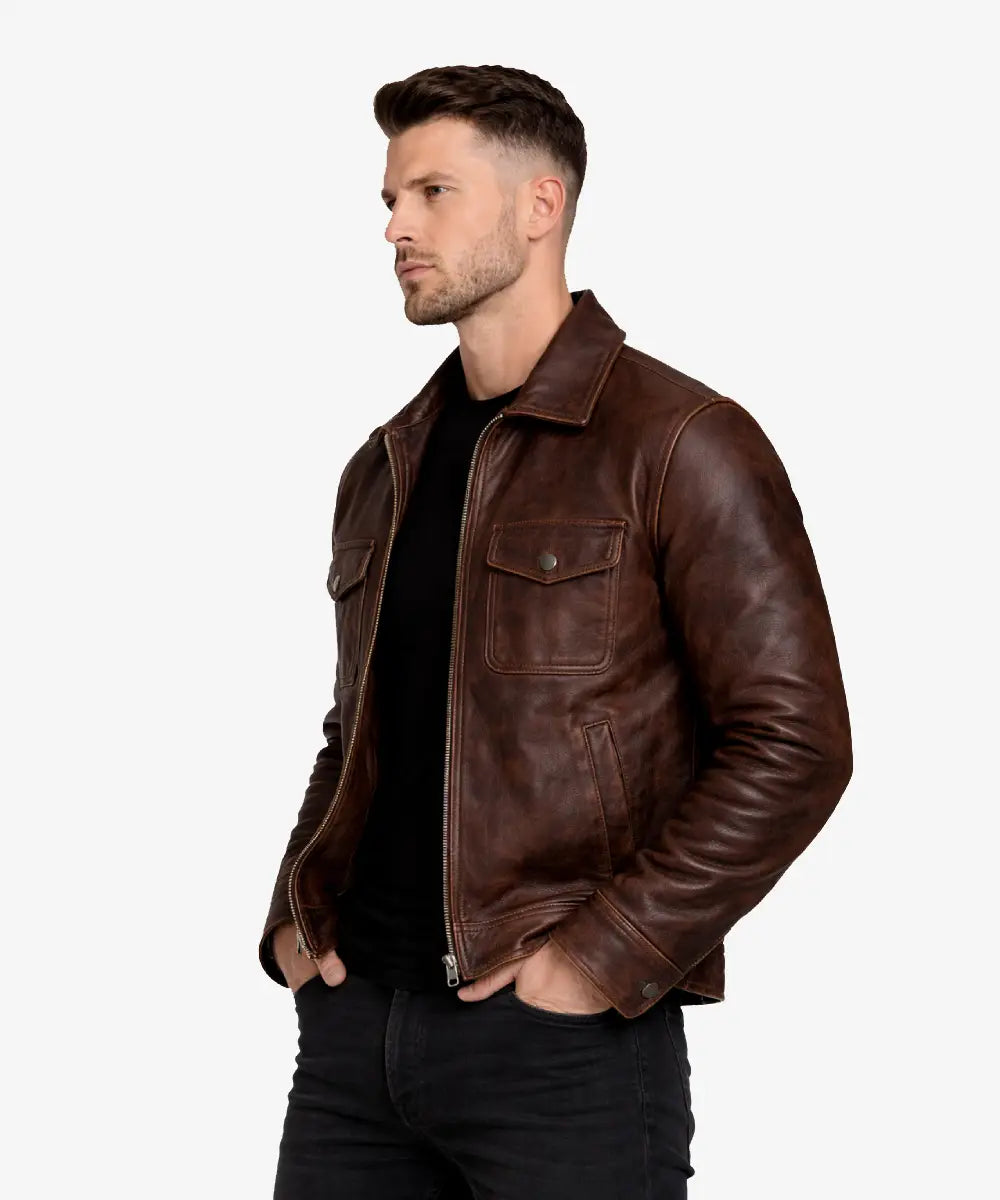 Dark_Brown_Genuine_Leather_Front_Zip-up_Biker_Style_Jacket