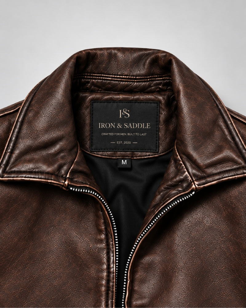 Russian Distressed Cowhide Leather Jacket