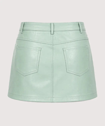 EmmaStoneMintGreenMiniSkirt