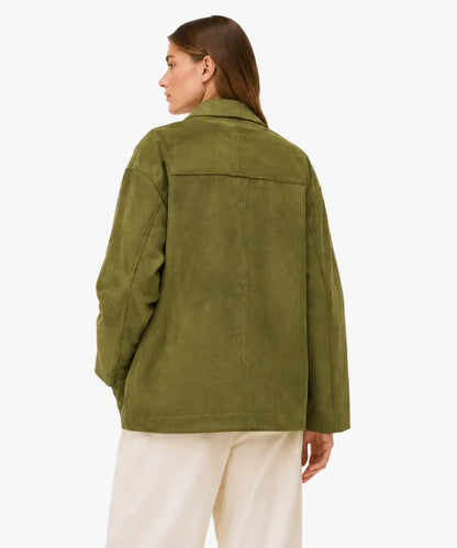 FauxSuedeGreenCoat