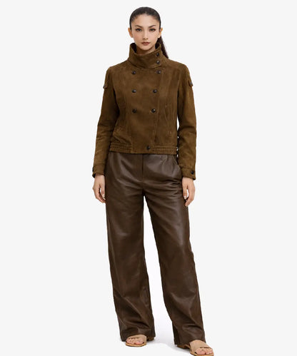 FittedBrownSuedeJacket