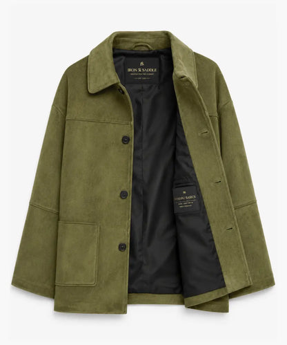 GreenFauxSuedeCoat