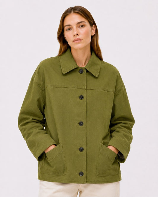 GreenFauxSuedeCoatForWomen