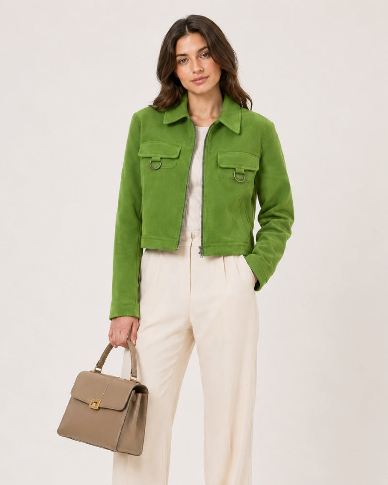 Green_Faux_Suede_Crop_Jacket