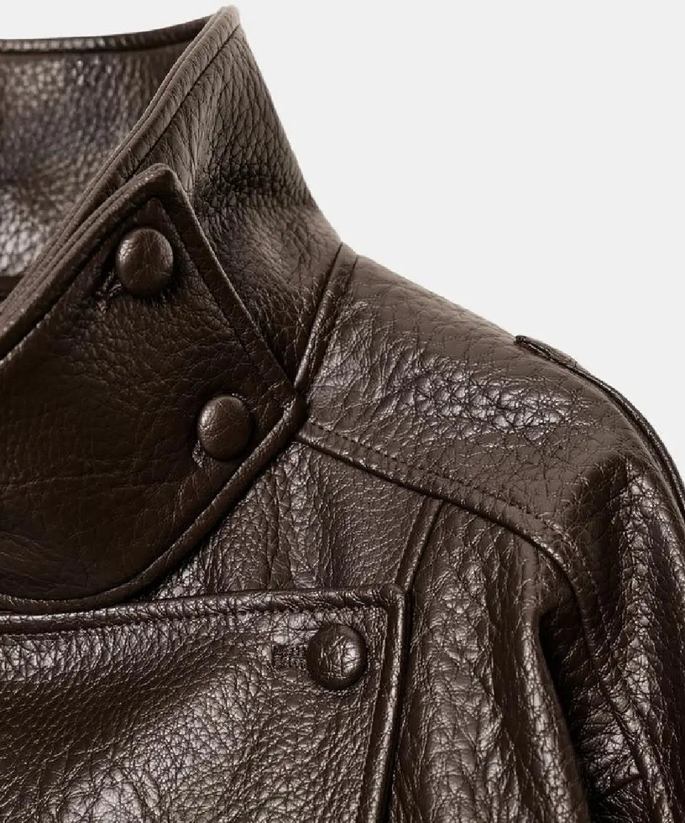 HighCollarFauxLeatherJacket