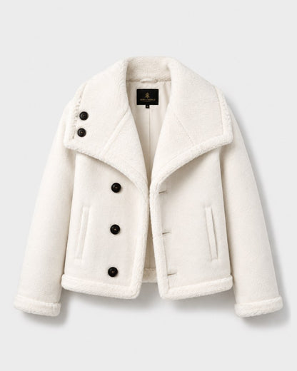 IvoryDouble-FacedFauxShearlingReversibleJacket