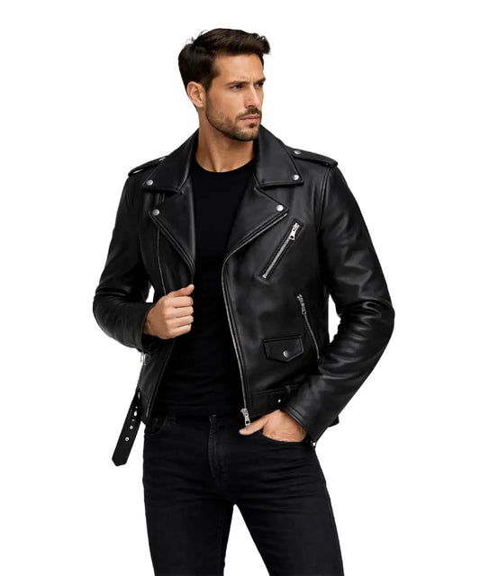 John_Elliott_Cropped_Black_Leather_Blouson_Jacket