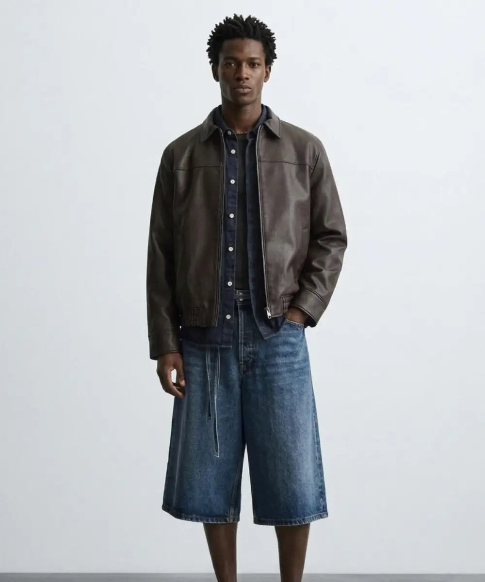 LEATHEREFFECTBOMBERJACKET