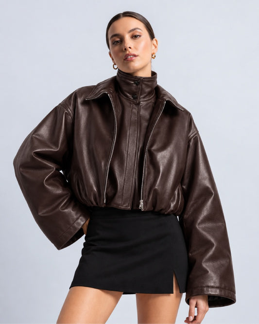 LayeredLeatherBomberJacket