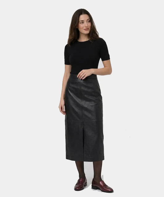 LeatherPencilSkirt