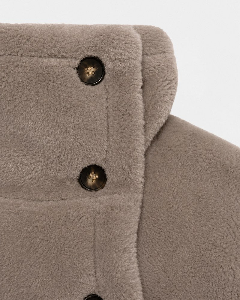 MashroomTaupeReversibleFauxShearlingJacketforWomen