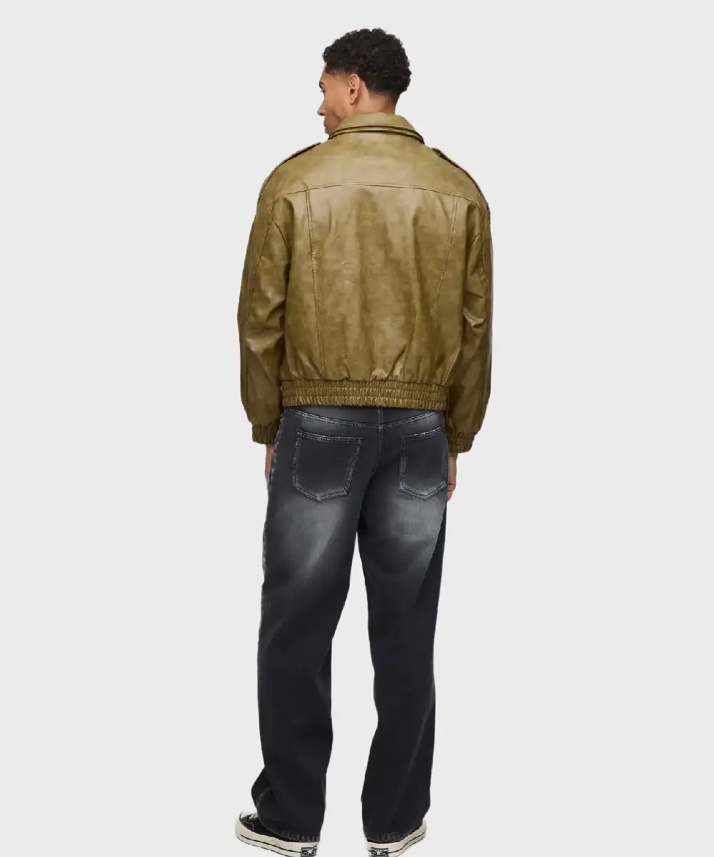 Men_sOversizedDoubleCollaredBikerLeatherJacket