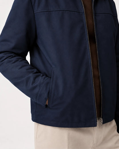 MensCasualBlueSuedeJacket