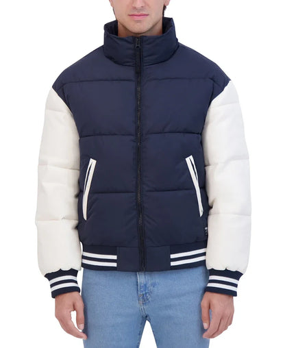 Mens Puffer Varsity Jacket