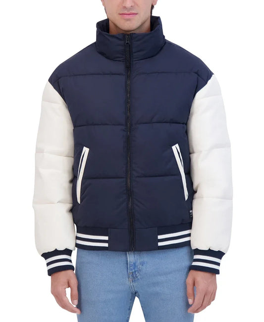 Mens Puffer Varsity Jacket