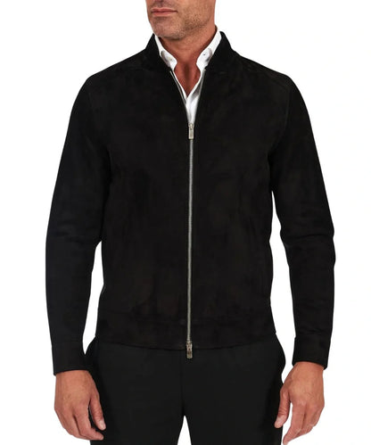 Mens Black Suede Leather Jacket