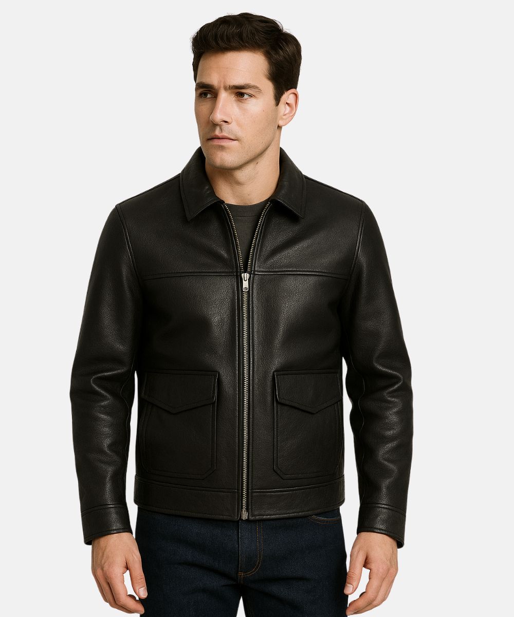 Mens Motorcycle Leather Jacket