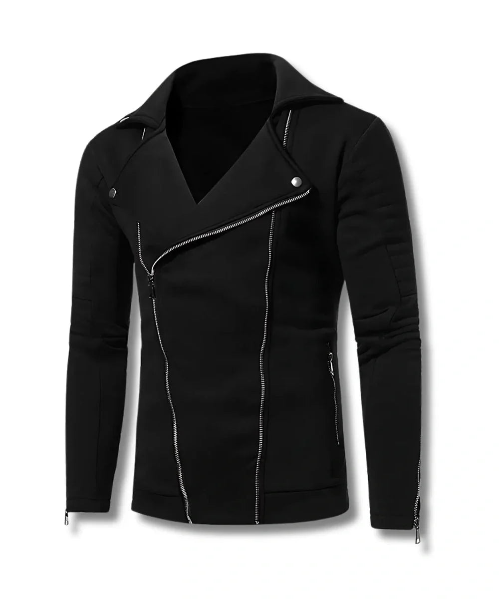 Mens Suede Leather Bomber Jacket Black 