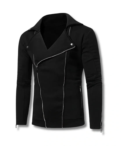 Mens Suede Leather Bomber Jacket Black 