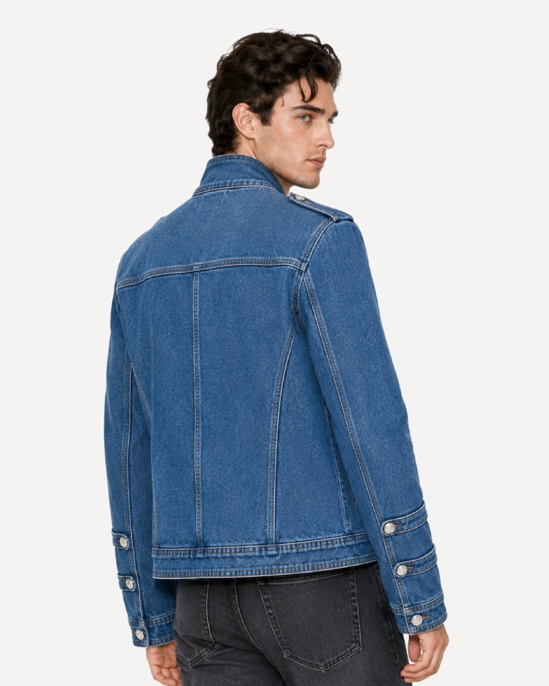 MilitaryDefendFroggingBlueDenimJacket