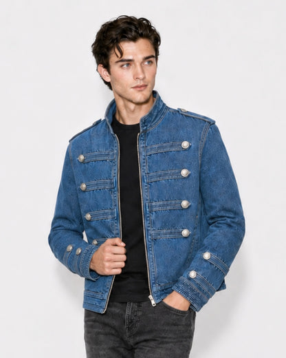 MilitaryFroggingDenimJacket