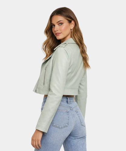 MintGreenLeatherFauxJacket