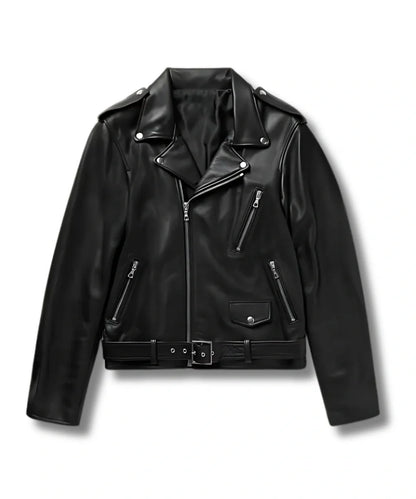 Motorcycle Men's Black Leather  Jacket