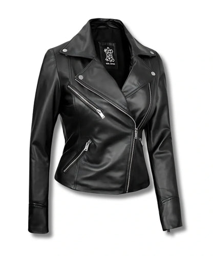 Motorcycle Leather Jacket Women