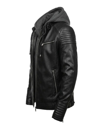 Motorcycle_Real_Black_Leather_Jacket_With_Hood