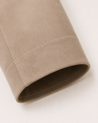 PocketDetailingBeigeCropTailoredBravaCottonpocketsJacket