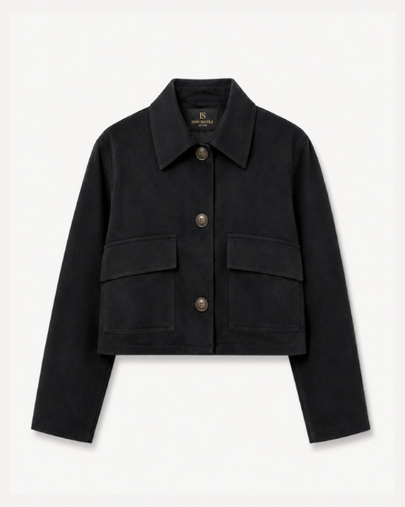 PocketDetailingCropTailoredBlackBravaCropJacket