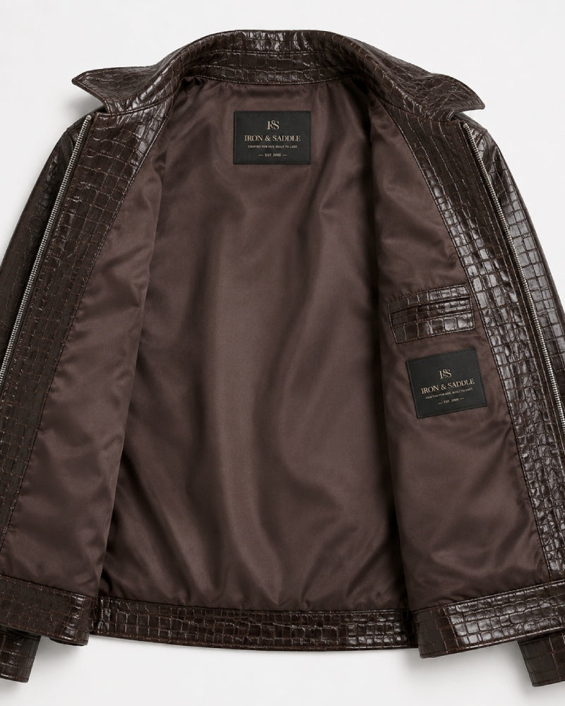 RegularFitCrocodile-PatternedJacket