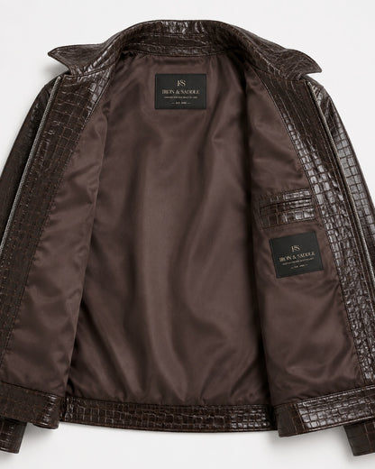 RegularFitCrocodile-PatternedJacket