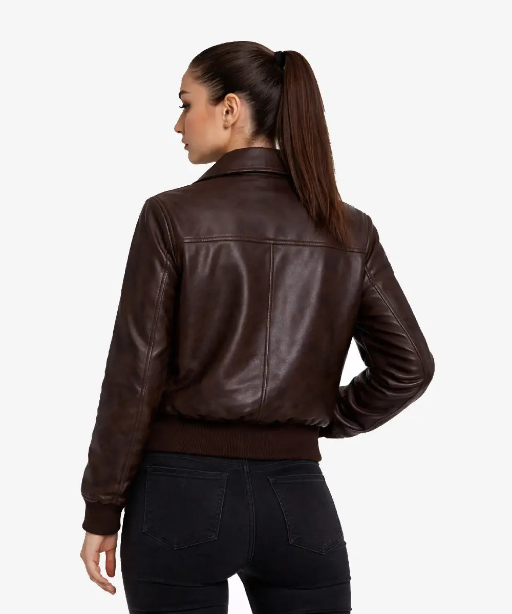 Sabina Brown Leather Jacket