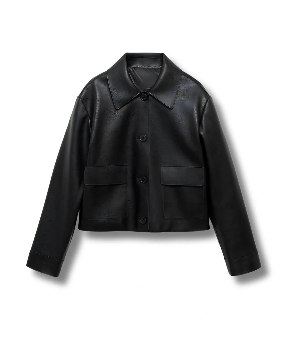 Sabina Faux Leather Jacket